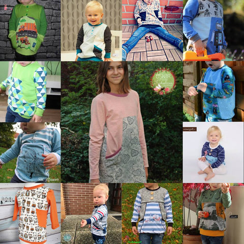 Kombi-eBook - "Lümmel" - From Heart to Needle - Pulli, Hoodie, Hoodiekleid, Pullikleid, Kleid - Nähen für Kinder - Mächen oder Junge - Glückpunkt.