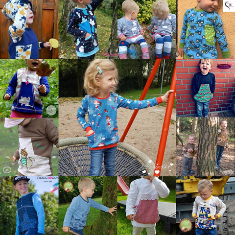 Kombi-eBook - "Lümmel" - From Heart to Needle - Pulli, Hoodie, Hoodiekleid, Pullikleid, Kleid - Nähen für Kinder - Mächen oder Junge - Glückpunkt.