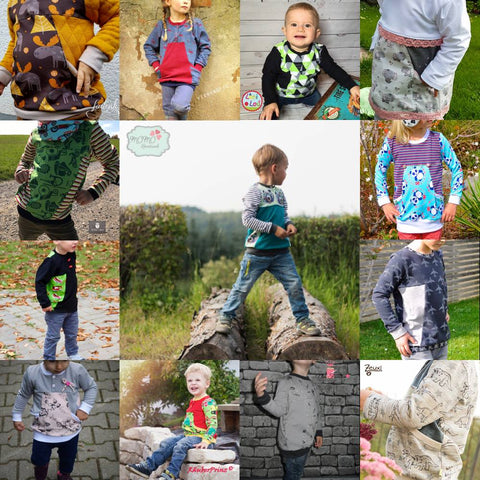 Kombi-eBook - "Lümmel" - From Heart to Needle - Pulli, Hoodie, Hoodiekleid, Pullikleid, Kleid - Nähen für Kinder - Mächen oder Junge - Glückpunkt.