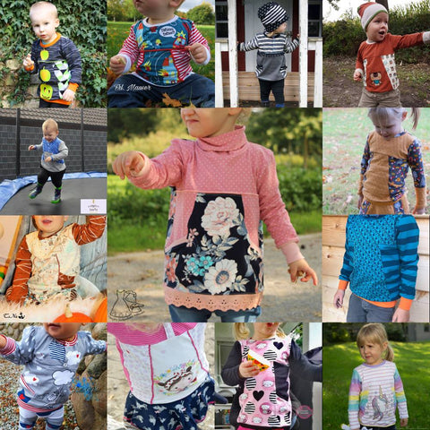 Kombi-eBook - "Lümmel" - From Heart to Needle - Pulli, Hoodie, Hoodiekleid, Pullikleid, Kleid - Nähen für Kinder - Mächen oder Junge - Glückpunkt.