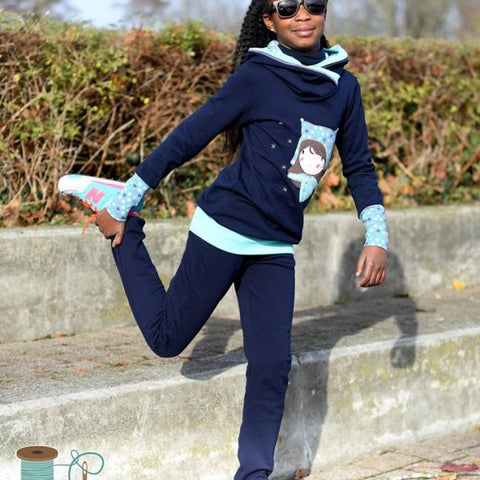 eBook - Jogginghose für Mädchen kombiniert mit dem Mädchen Hoody - Hose - Sweathose - Kuschelhose - Pulli - Hoodie - Hoody - Sport - Sportbekleidung - Kinder - Nähen - AnniNanni - Nähen für Jungen - Herbst/Winter - Glückpunkt.