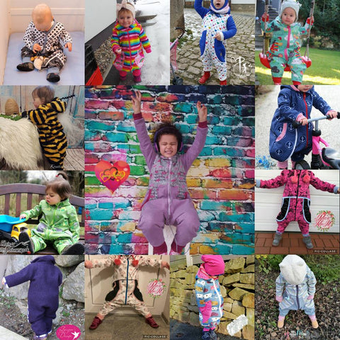 eBook - (R)Eingepackt - Overall - From Heart to Needle - Jumper - Jumpsuit - Schlafanzug - Schlafsack - Softshellanzug - Nähen - Herbst/Winter - Baby - Kinder - Schnittmuster - Hallo, ihr Lieben, hier kommt für euch der Anzug #Overall R(Eingepackt): Ein lässiger Anzug für kalte oder wärmere Tage. Folgende Anleitungen sind enthalten: - Basisanleitung Overall mit RV, Beleg und Zipfelkapuze - Anleitung Overall komplett gefüttert mit Knopfleiste - Overall als Schlafanzug - Zusatztutorial Kragen Du kannst aber auch - nach Belieben - verschiedene Variationsmöglichkeiten miteinander kombinieren. Ich wünsche dir viel Spaß beim Nachnähen! Glückpunkt.