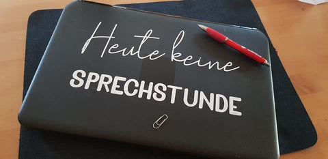 Plotterdatei "Heute keine Sprechstunde" B.Style - 1 Einzelmotiv SVG, DXF und PNG Motivation - Spruch - Zitat - Sprichwort - Plotten für Erwachsene - Damen/Herren - Plotter - Plottdatei - Plotterei - Plottmotiv - Glückpunkt.