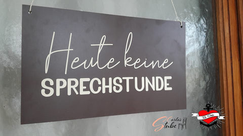 Plotterdatei "Heute keine Sprechstunde" B.Style - 1 Einzelmotiv SVG, DXF und PNG Motivation - Spruch - Zitat - Sprichwort - Plotten für Erwachsene - Damen/Herren - Plotter - Plottdatei - Plotterei - Plottmotiv - Glückpunkt.