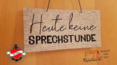 Plotterdatei "Heute keine Sprechstunde" B.Style - 1 Einzelmotiv SVG, DXF und PNG Motivation - Spruch - Zitat - Sprichwort - Plotten für Erwachsene - Damen/Herren - Plotter - Plottdatei - Plotterei - Plottmotiv - Glückpunkt.