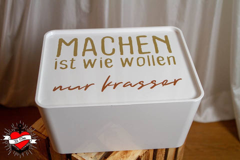 Plotterdatei "Machen ist wie wollen - nur krasser" B.Style - 1 Einzelmotiv SVG, DXF und PNG Motivation - Spruch - Zitat - Sprichwort - Plotten für Erwachsene - Damen/Herren - Plotter - Plottdatei - Plotterei - Plottmotiv - Glückpunkt.