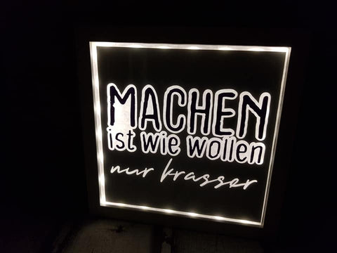 Plotterdatei "Machen ist wie wollen - nur krasser" B.Style - 1 Einzelmotiv SVG, DXF und PNG Motivation - Spruch - Zitat - Sprichwort - Plotten für Erwachsene - Damen/Herren - Plotter - Plottdatei - Plotterei - Plottmotiv - Glückpunkt.