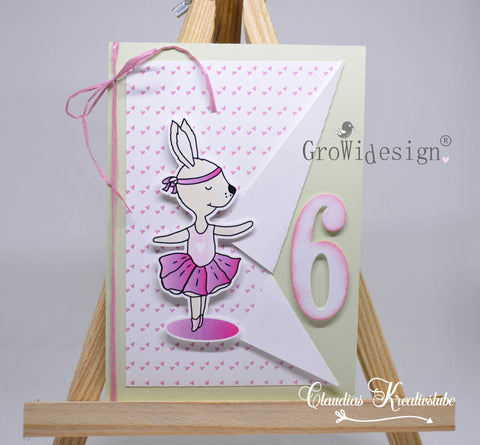 DigiStamp - "BallerinaBUNNY" - GroWidesign - Glückpunkt.