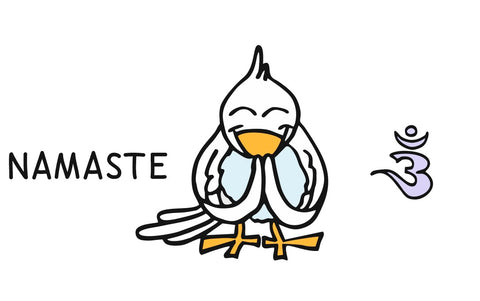 Freebook Plotterdatei - "Namaste Yoga Bird" - Daddy2Design - Glückpunkt.