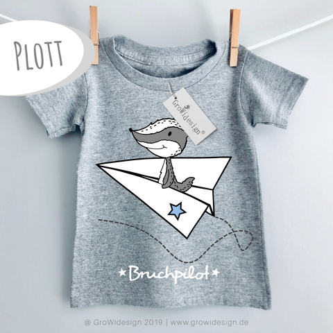 Plotterdatei - "Papierflieger - Bruchpilot" - GroWidesign - Glückpunkt.