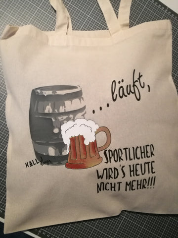 Plotterdatei "Bier läuft" Kall.i-Design - Set SVG, DXF und PNG Motivation - Zitat - Sprichwort - Plotten für Erwachsene - Damen/Herren/Frauen/Männer - Echte Kerle - Biertrinker - Geschenk - Plotter - Plottdatei - Plotterei - Plottmotiv - Glückpunkt.