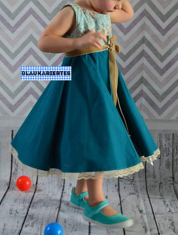 eBook - Mädchentraum - Kinder - Nähen - Kleid - Neckholderkleid - Retrokleid - AnniNanni - Glückpunkt.