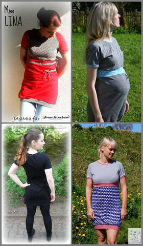 eBook - "Miss Lina" - Shirt - Tunika - Kleid - Nähen - Schnittmuster - Frau Ninchen