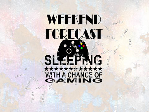 Plotterdatei - "Weekend Forecast gaming" - Kall.i-Design - Glückpunkt