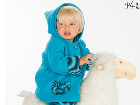 eBook - Jacke/Hoodie Toretto von Pattern4kids - Schnittmuster für gefütterte Jacke mit Zipfel-Kapuze und Armumschlag für Jungen oder Mädchen. Sehr schön und bequem gefüttert. Mit Knöpfen, Zipfel-Kapuze, kleiner Tasche und Armumschlag - Nähen für Kinder/Baby - Babyausstattung - Erstlings-Set - Babyset - Glückpunkt.