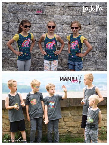 eBook - Ida & Michel - Mamili1910 - Top/Shirt - Pulli/T-Shirt - Tanktop - mit Puffärmeln oder Flügelärmel - Kinder - Mädchen - Jungen - nähen - Glückpunkt.