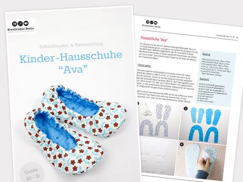 eBook - "Ava Kinder" - Hausschuhe - Kreativlabor Berlin - Glückpunkt