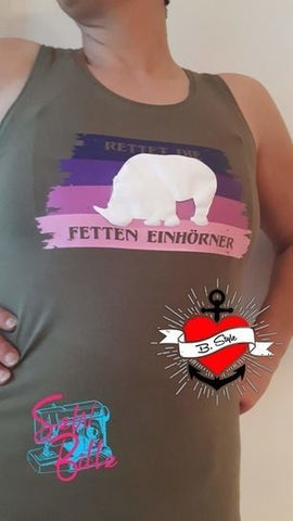 Plotterdatei "Fette Einhörner" B.Style - 1 Einzelmotiv SVG, DXF und PNG Nashorn - Tiere - Wildlife - Vorbereitet für 2 farbiges plotten, Privatlizenz - Plotten für Erwachsene - Damen/Herren - Plotter - Plottdatei - Plotterei - Plottmotiv - Bügelbild - Glückpunkt.