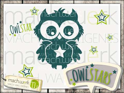 Plotterdatei - "Owlstars Set" - mach.werk design - Glückpunkt.