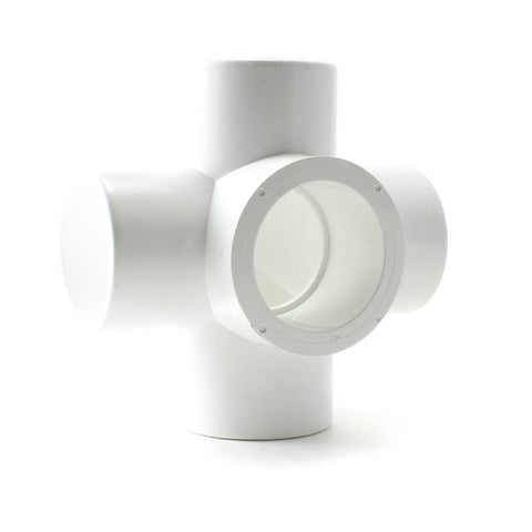 Pvc White Furniture Fitting 5 Way Cross Savko Plastic Pipe