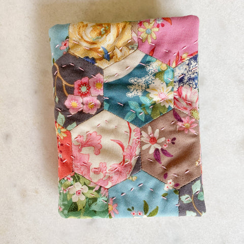 hexagon needlebook in Tilda chintz florals