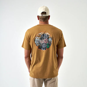 Burlebo Duck and Dog Light Brown Men's Tee - Barlow Blue