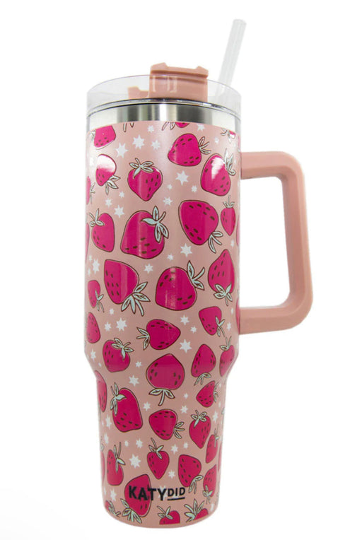 Katydid Groovy Flowers 40 oz. Tumbler Cup with Handle
