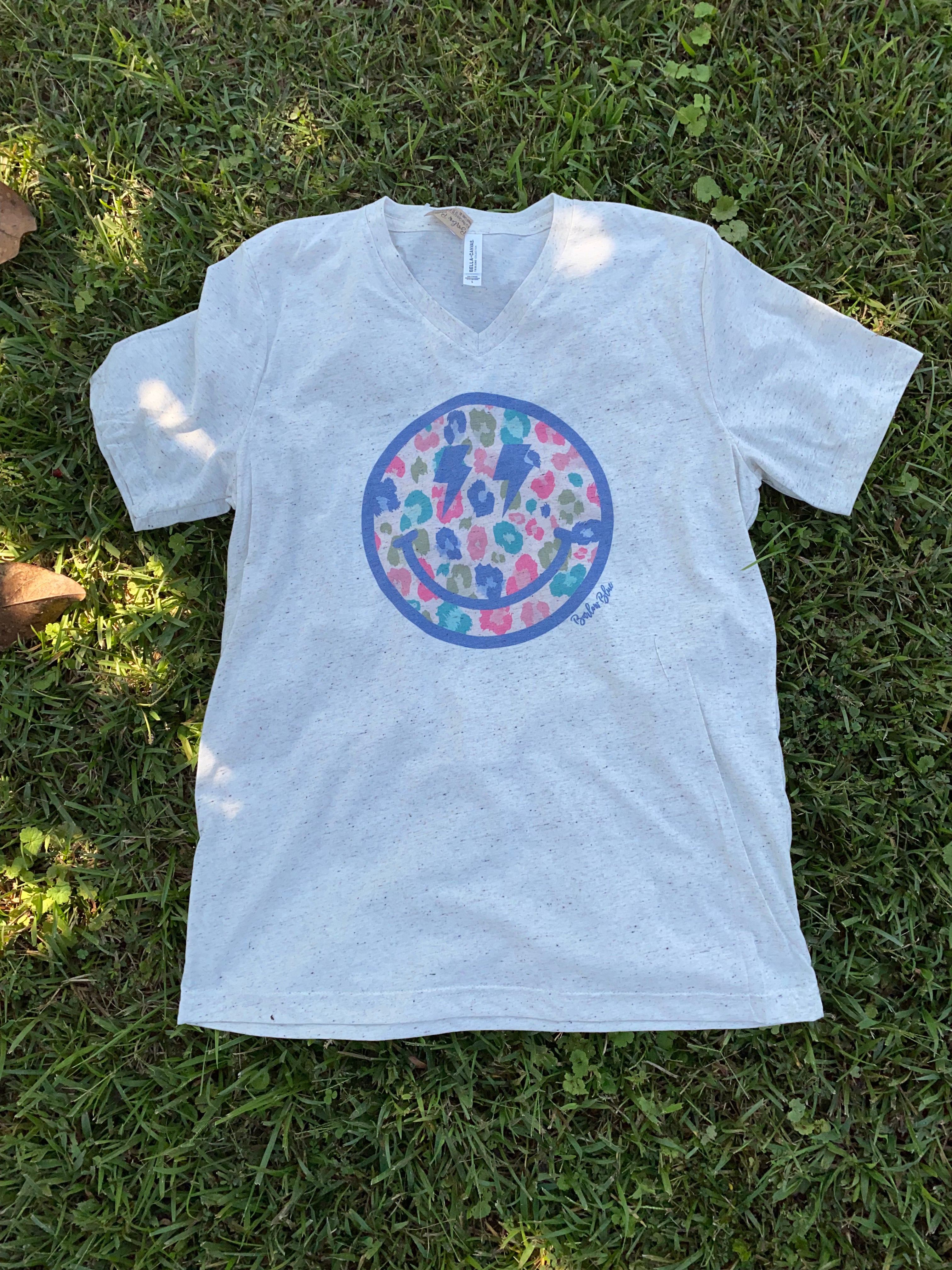 Leopard Smiley Graphic Tee