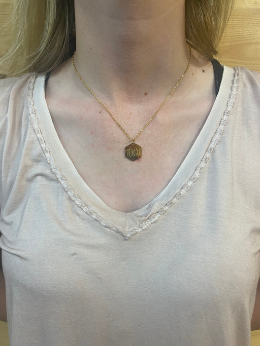 Dainty Monogram Necklace ~ Gold, Silver or Rose Gold. Simplistic Jewel —  Barlow Blue