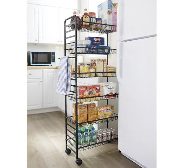 Black Rolling Pantry – StlouisOverstock.com