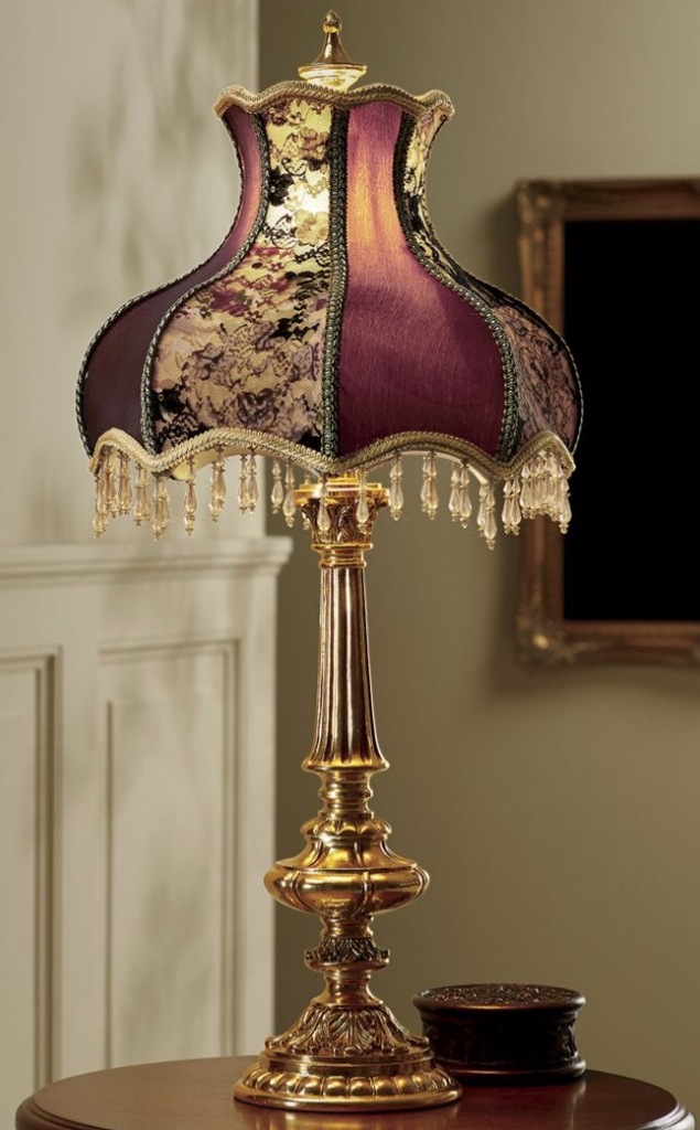 Victorian Rose Table Lamp by River of 