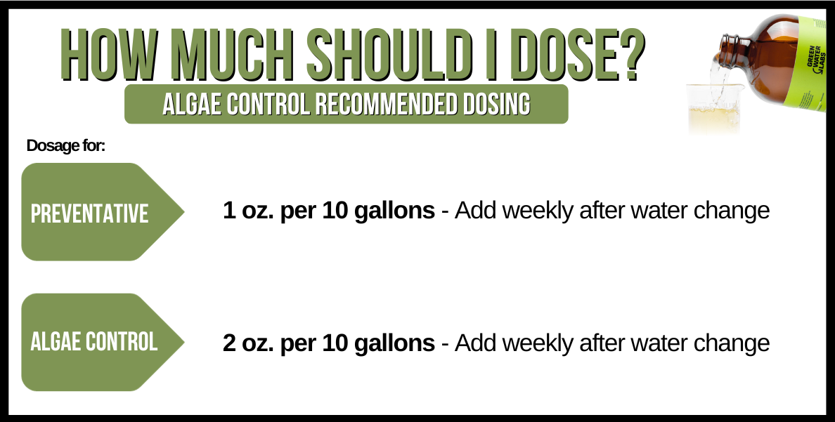 green water labs algae control dosage chart
