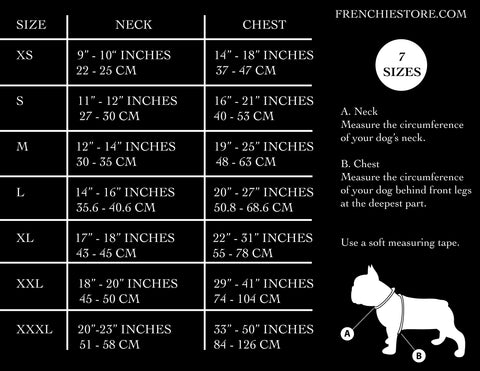 Tableau des tailles Frenchiestore