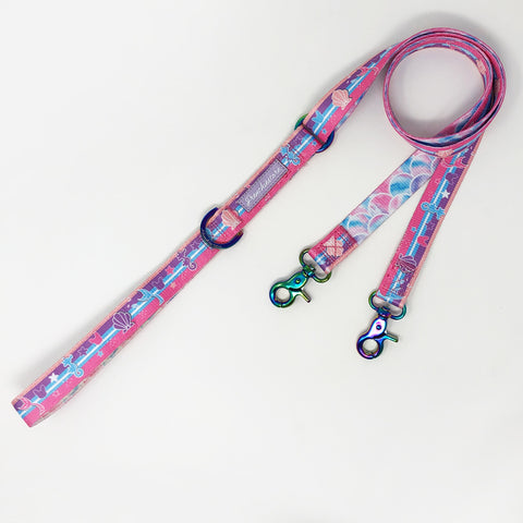 innovative dual attachment leash multiple configuration leash