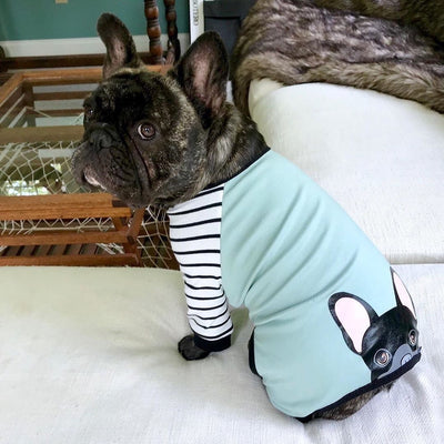 Französische Bulldogge Pyjamas | Frenchie Kleidung | Schwarzer Frenchie Hund