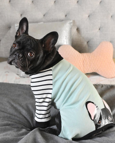 Französische Bulldogge Pyjamas | Frenchie Kleidung | Schwarzer Frenchie Hund