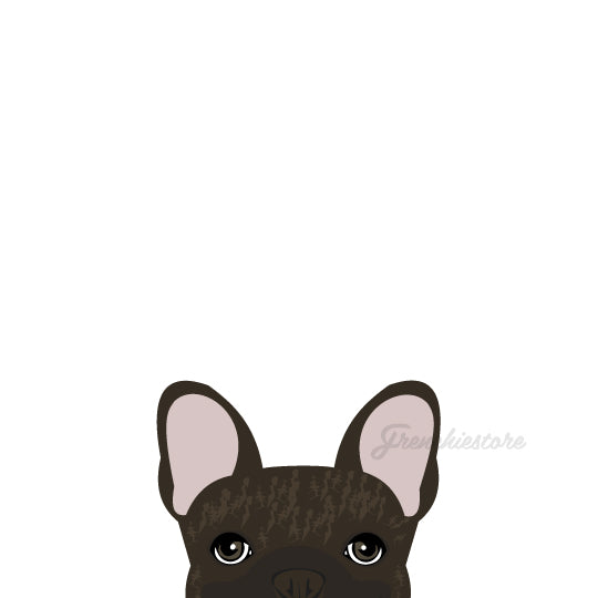 Frenchie Sticker | Frenchiestore | Brown Brindle French Bulldog Car De