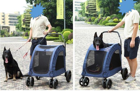 low rise platform dog strollers Extra Large Pet Prams for large Dogs Senior Injured Dogs Dual Entry