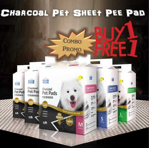 Buy 1 Free 1 Charcoal Absorbent Pet Diaper Antibacterial Deodorizing Pee Pads Dogs Cats Training Diaper