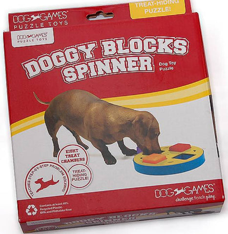Kyjen Doggy Blocks Spinner Outward Hound Doggy Block Spinner Dog Puzzle IQ games Singapore
