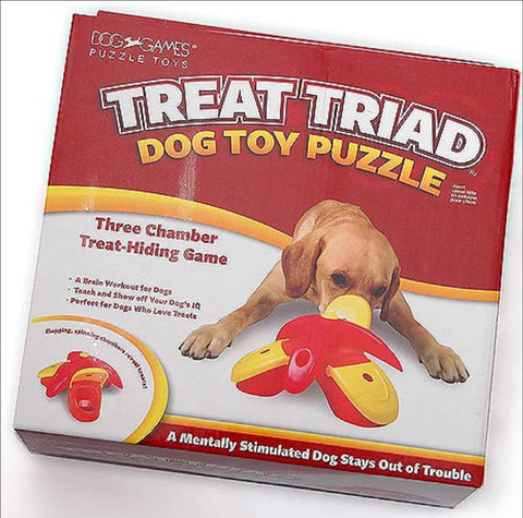 Kyjen Treat Triad puzzle toy Dog Game Outward Hound Puzzle IQ Dog Games Interactive Dog Game Singapore 
