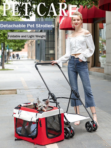 Detachable 2-in-1 Bassinet Pet Stroller Singapore