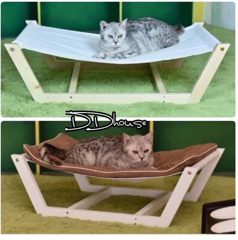 Large Size Wooden Pet Hammock Bed - DDHouse Online Pet Supply 