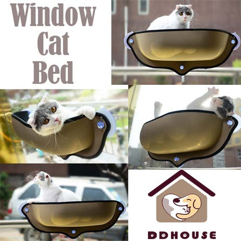 Window Cat Bed Cats Window Mounted Bed Indoor Pet Kitty Window Hammock Resting Seat with Suction Cups strong suction