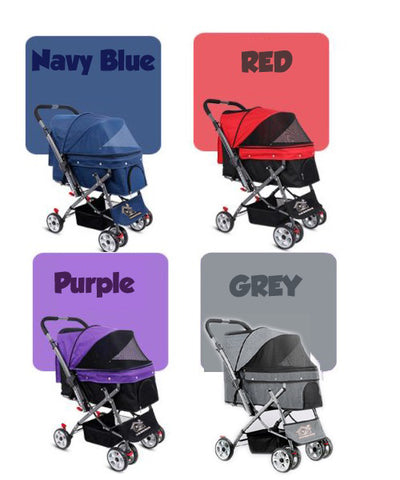 DDhouse Online Pet Supplies Pet Pram Pet Stroller Dual View Reversible handle