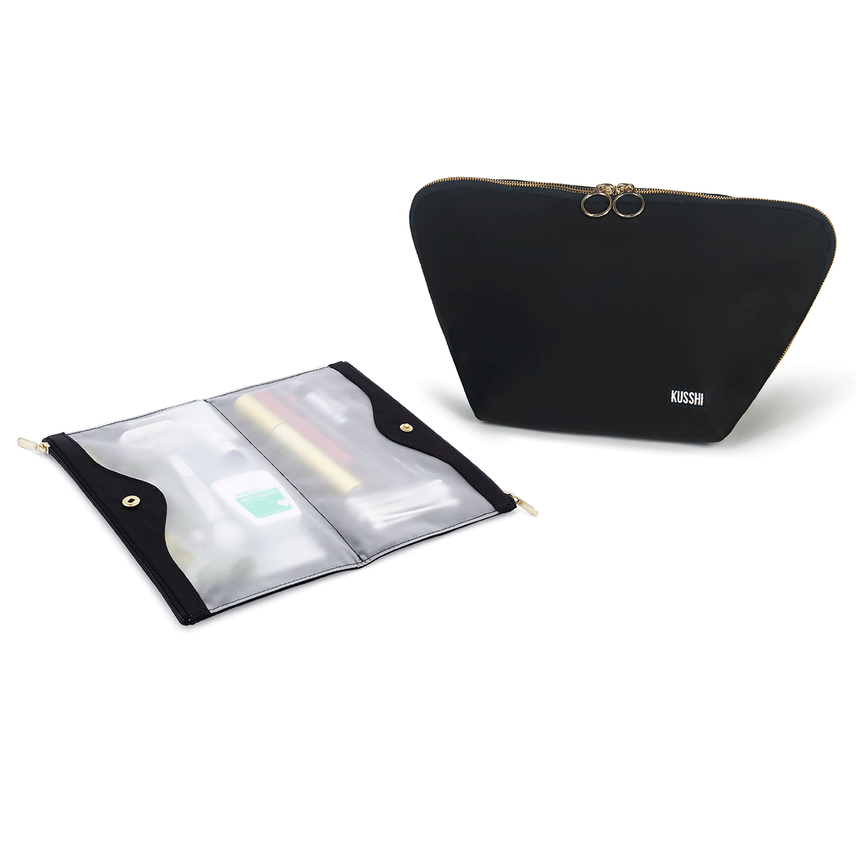 Vacationer Large Leather Makeup Bag | KUSSHI