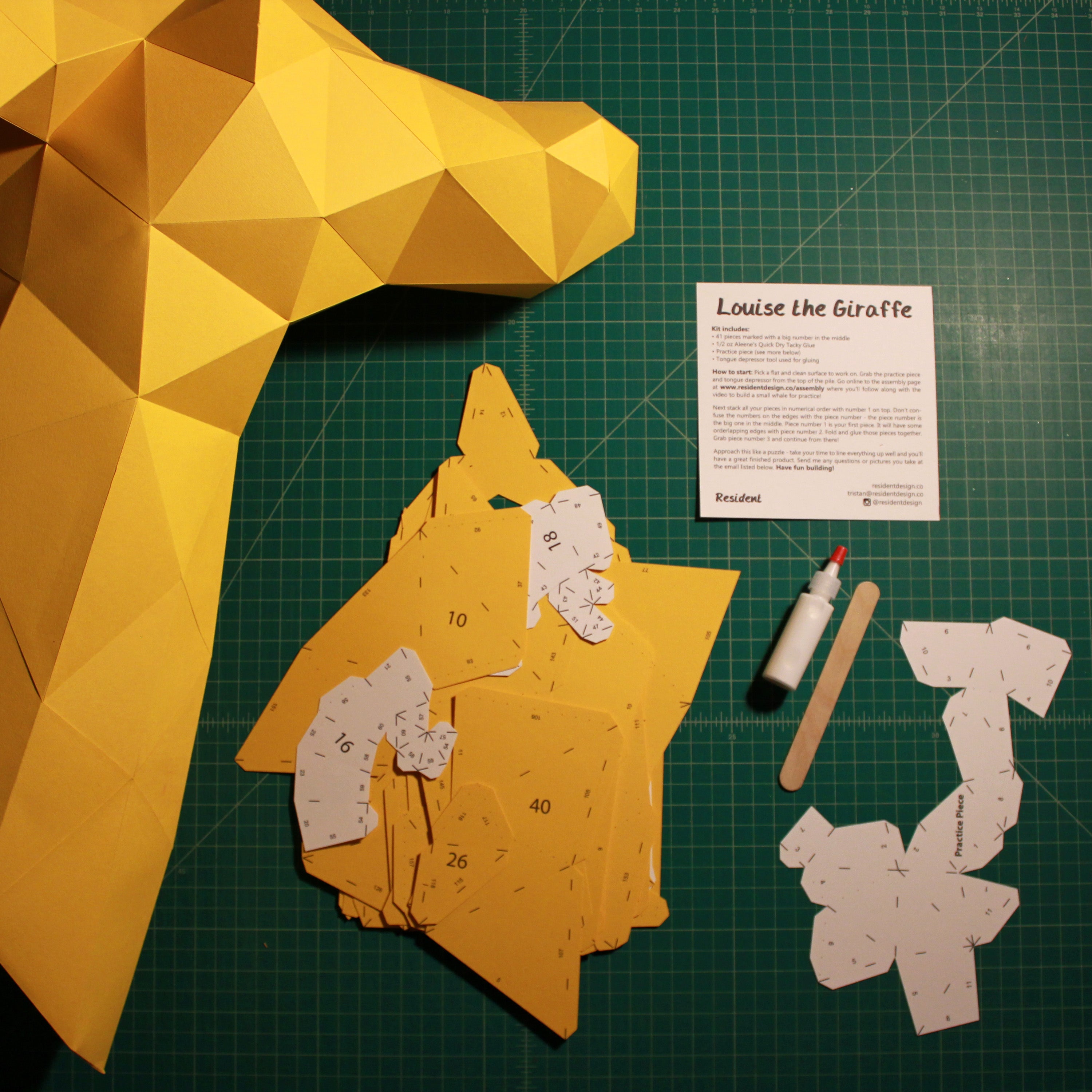 Cecilia the Fox  DIY Paper Craft Animal Kit – Resident