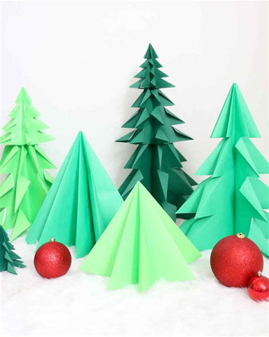 Christmas Tree Origami Construction Adult Craft