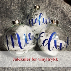 Julekuler for vinyltrykk