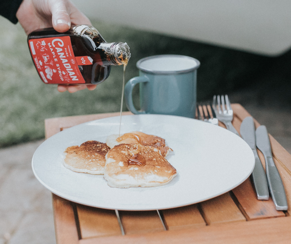 pancake with maple syrup